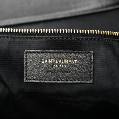 Saint Laurent Lambskin Quilted Maxi Icare Shopping Tote Black 8 of 12