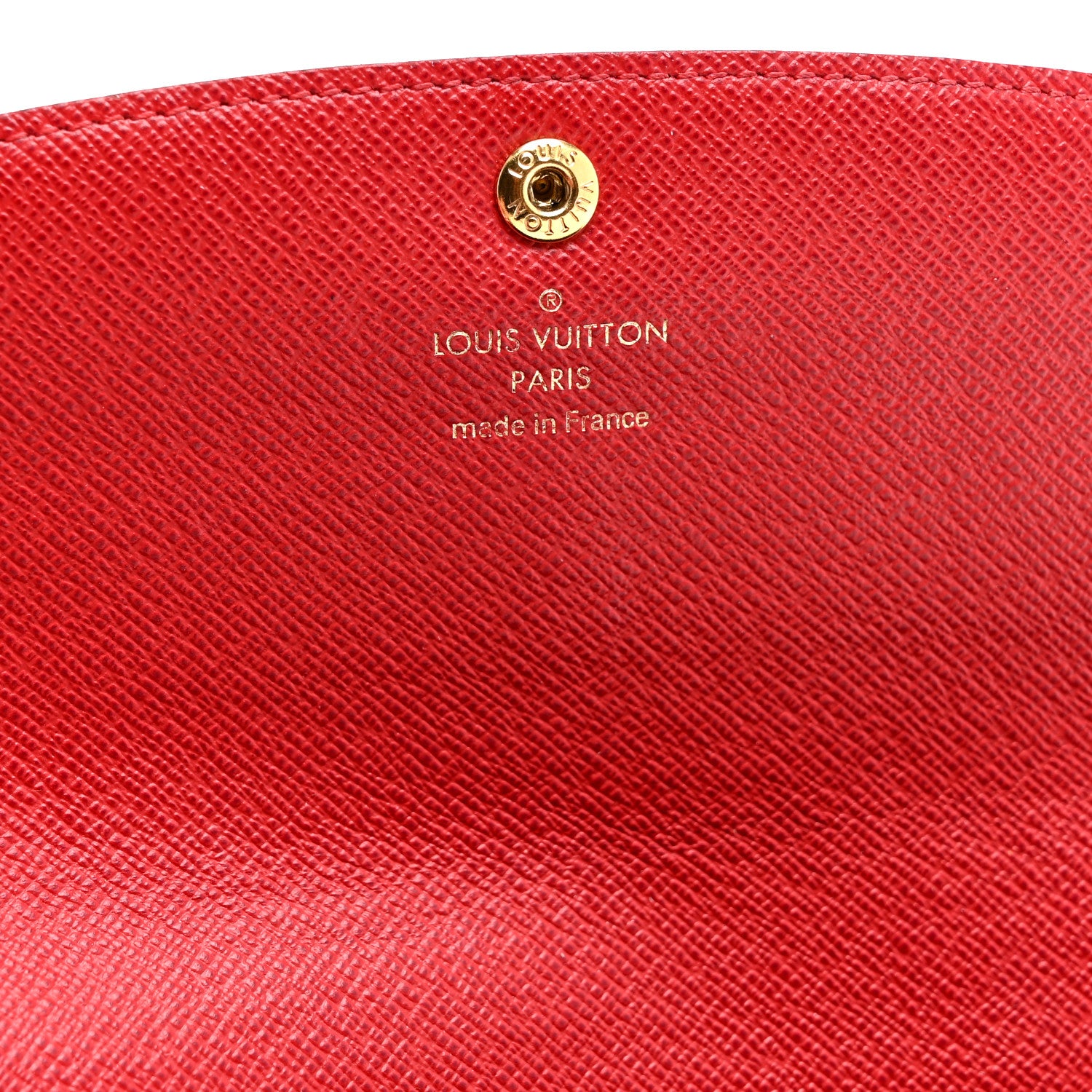 Louis Vuitton Damier Ebene Emilie Wallet Red 6 of 10