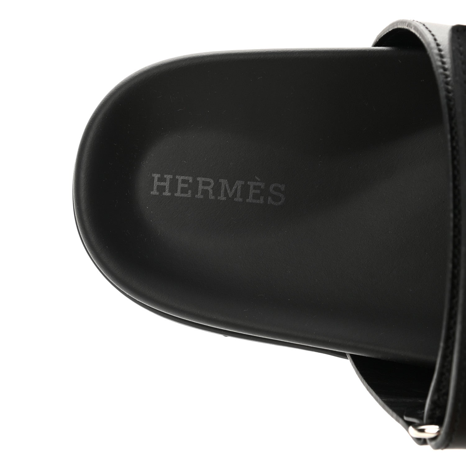 Hermes Calfskin Womens Chypre Sandals 36 Black 7 of 9
