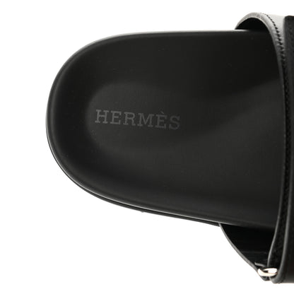 Hermes Calfskin Womens Chypre Sandals 36 Black 7 of 9