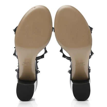 Valentino Garavani Calfskin Rockstud 60mm City Sandals 38 Black 5 of 7