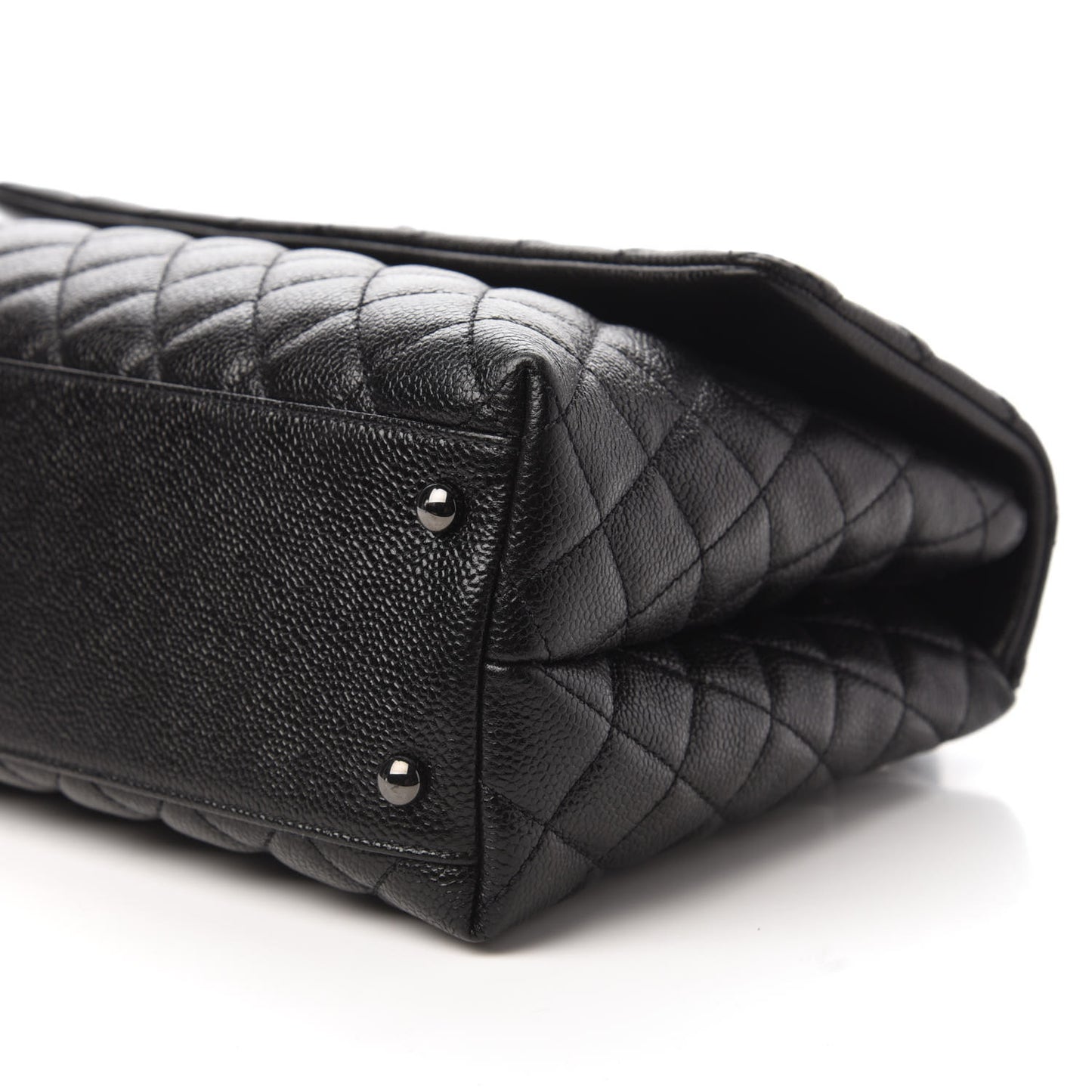 Caviar Quilted Medium Coco Handle Flap So Black