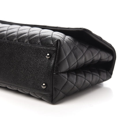Chanel Caviar Quilted Medium Coco Handle Flap So Black 7 of 10