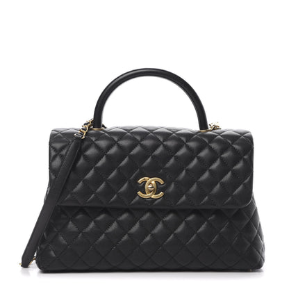 Chanel Caviar Quilted Medium Coco Handle Flap Black 1 of 12