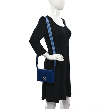 Off-White Calfskin Jitney 0.5 Crossbody Bag Blue 2 of 11