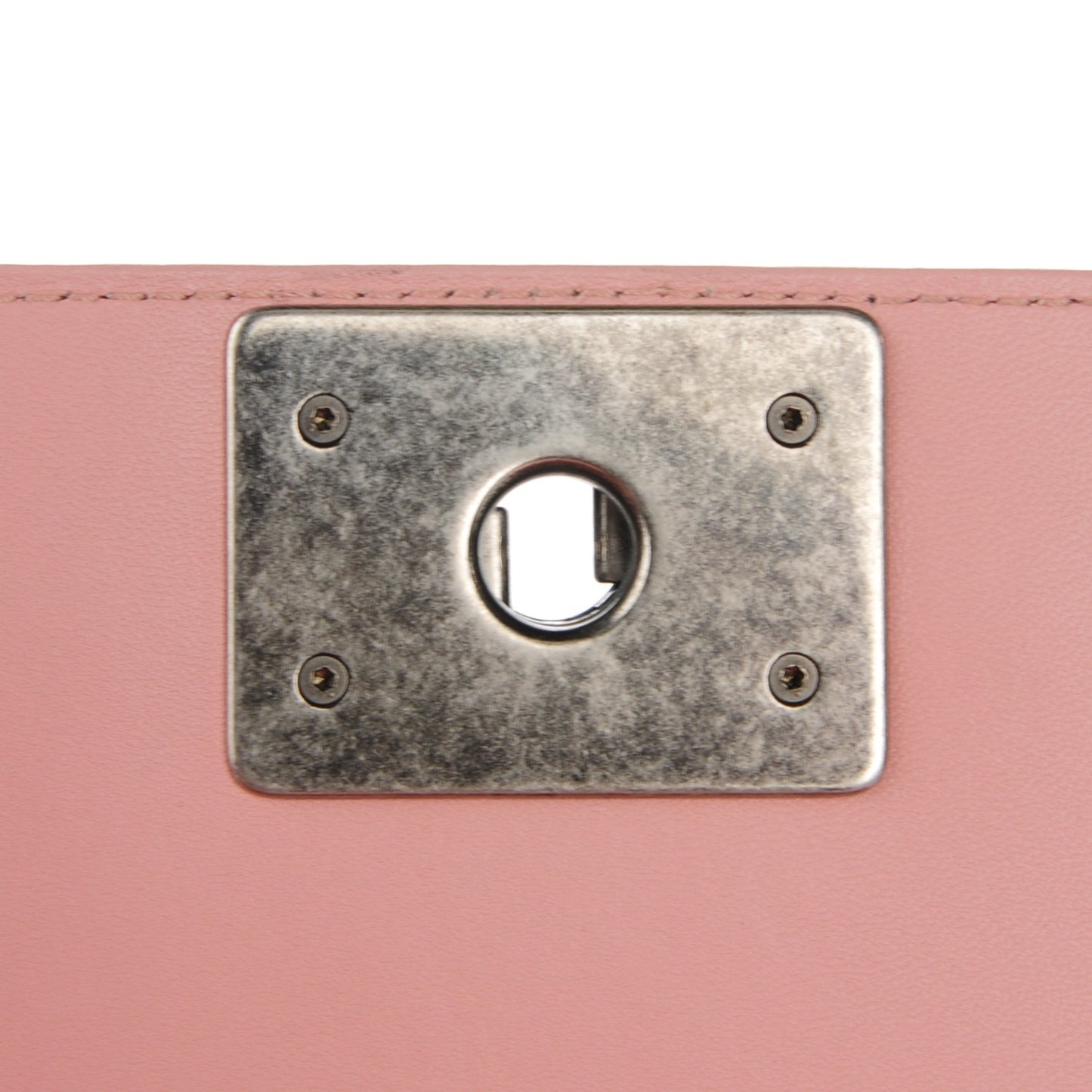 Lambskin Quilted New Medium Boy Flap Light Pink