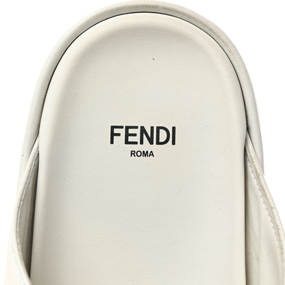 Fendi Vitello Womens Fendigraphy Slide Sandals 36.5 White Ice 6 of 9