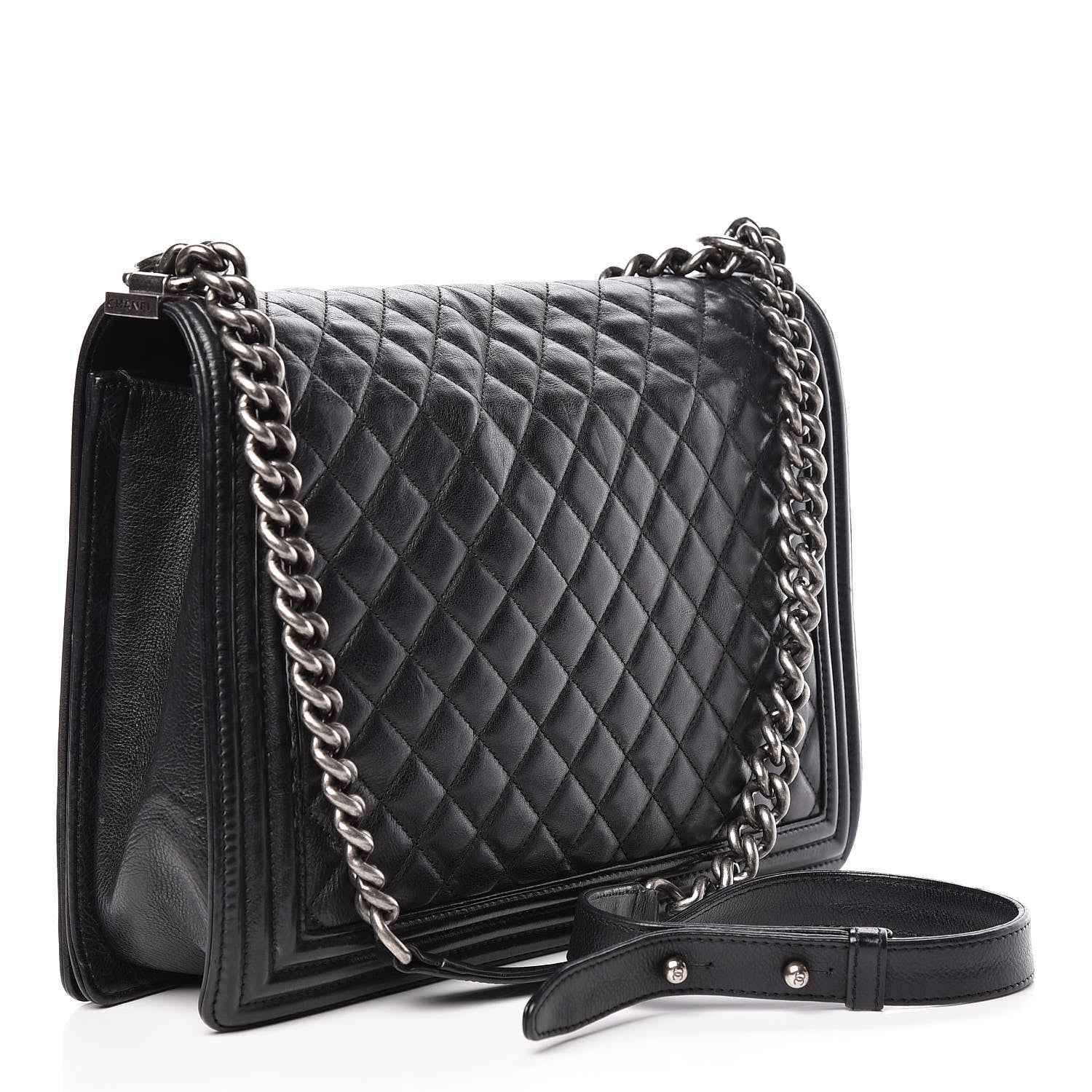 Chanel Calfskin Quilted Large Boy Flap Black 3 of 22