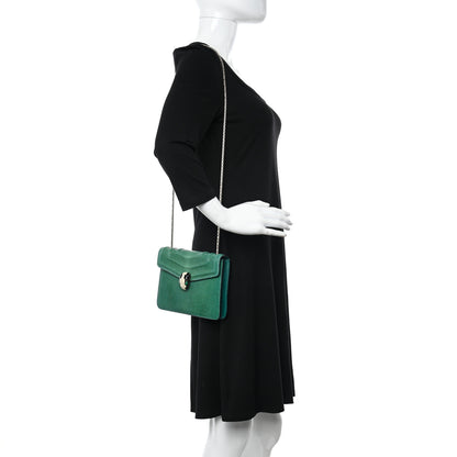 Bulgari Galuchat Calfskin Serpenti Forever Crossbody Bag Green 2 of 13