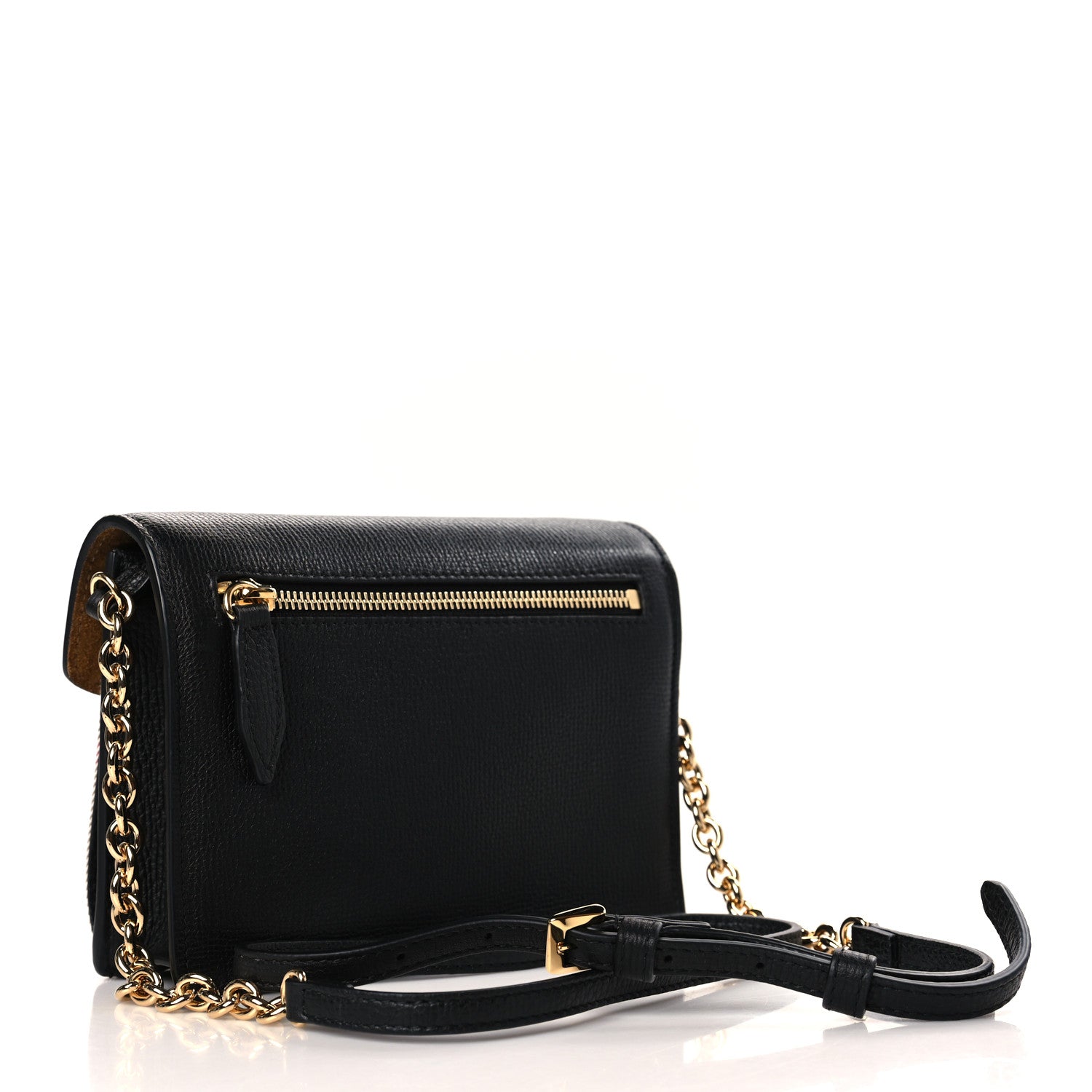 Burberry Derby Calfskin House Check Baby Macken Crossbody Bag Black 3 of 8
