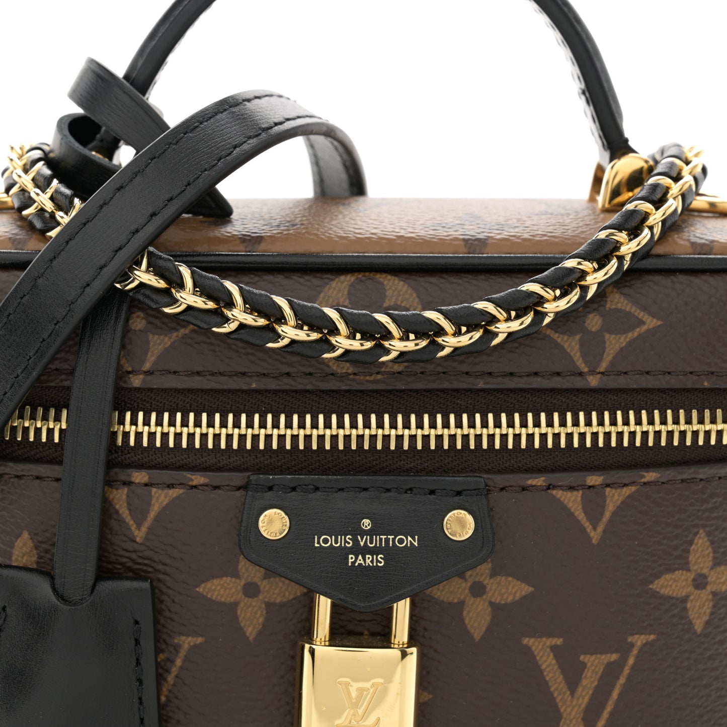 Reverse Monogram Vanity Chain Pouch
