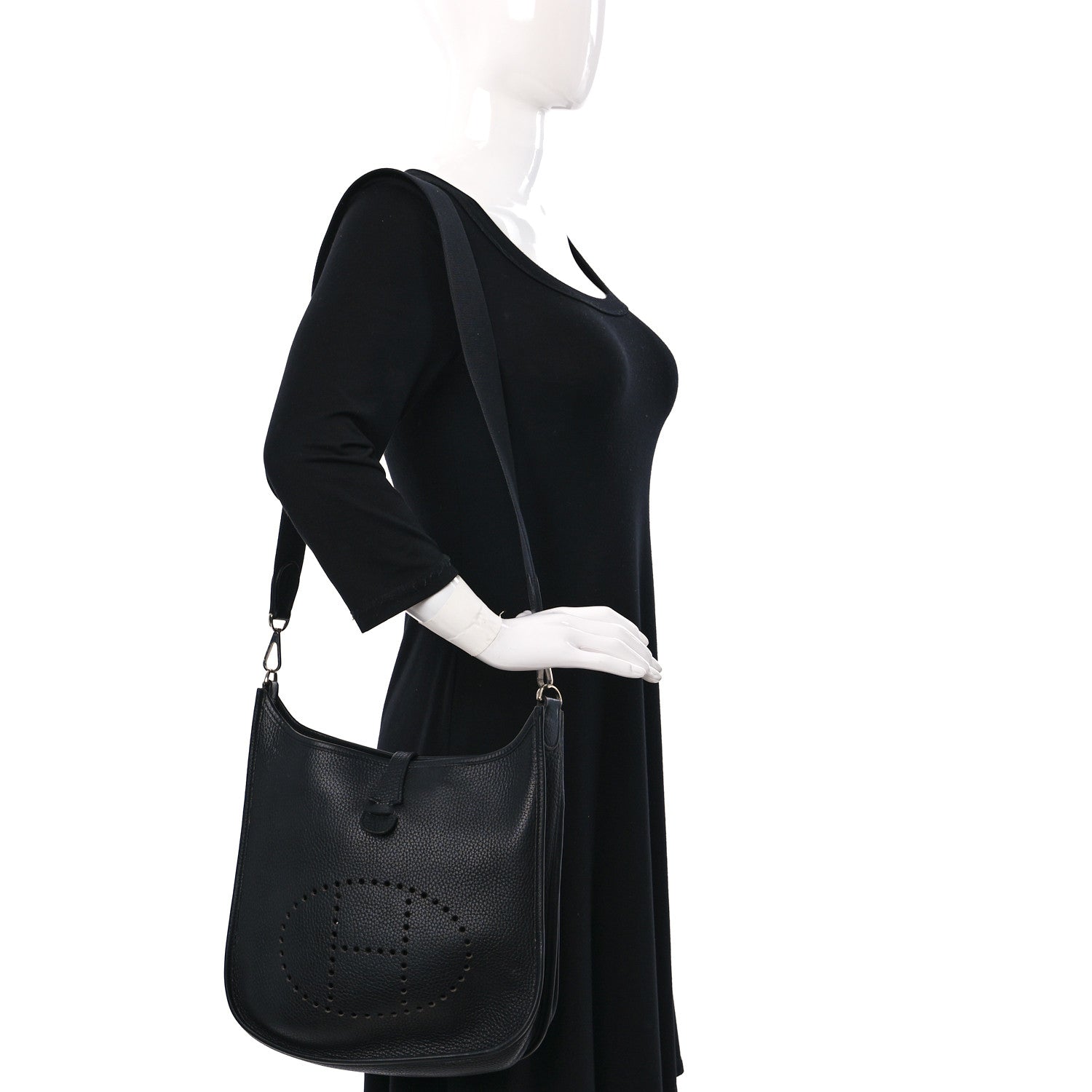 Hermes Taurillon Clemence Evelyne II PM Black 2 of 8