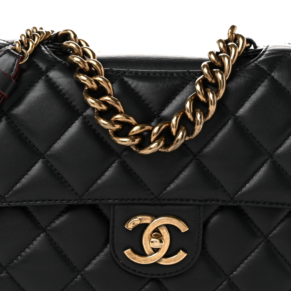 Chanel Calfskin Quilted Large Perfect Edge Flap Black 8 of 10