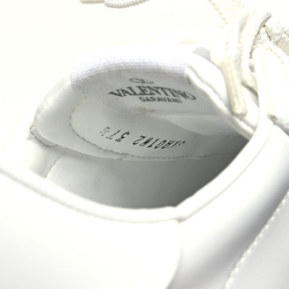 Valentino Garavani Vegan Leather Womens Rockstud Open for a Change Sneakers 37.5 White Multicolor 8 of 9