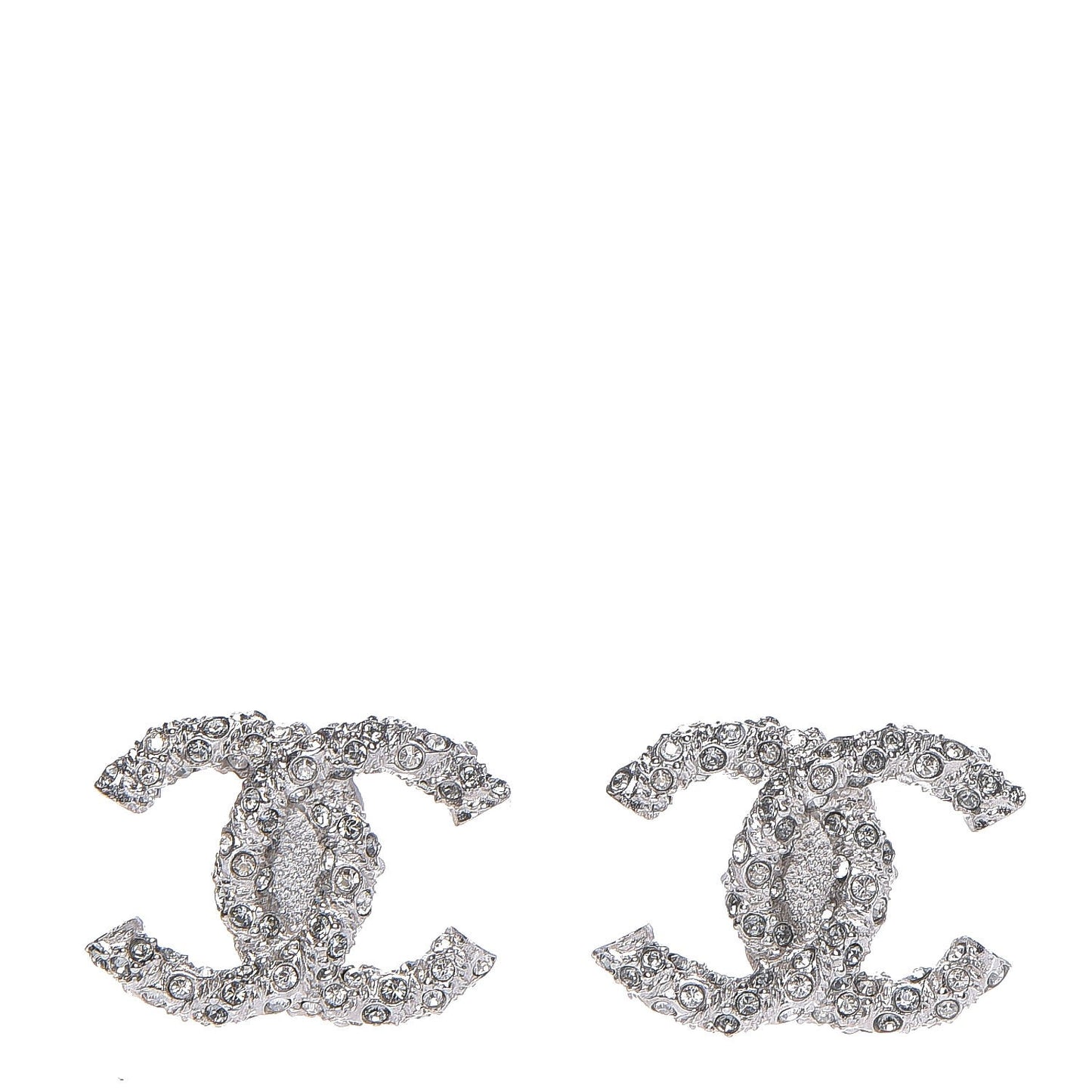 Crystal CC Earrings Grey Silver