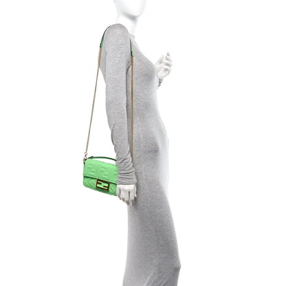 Fendi Nappa FF 1974 Embossed Mini Baguette Tomatillo 3 of 10