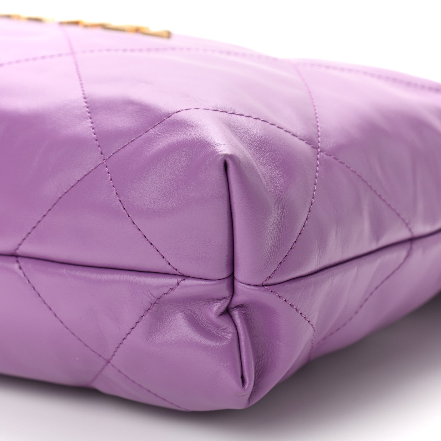 Chanel Shiny Calfskin Quilted Small Chanel 22 Purple 11 of 11
