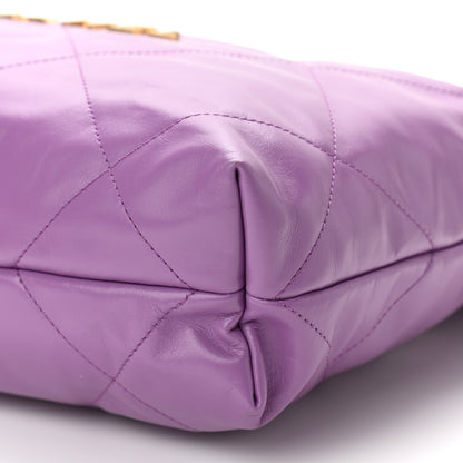 Chanel Shiny Calfskin Quilted Small Chanel 22 Purple 11 of 11