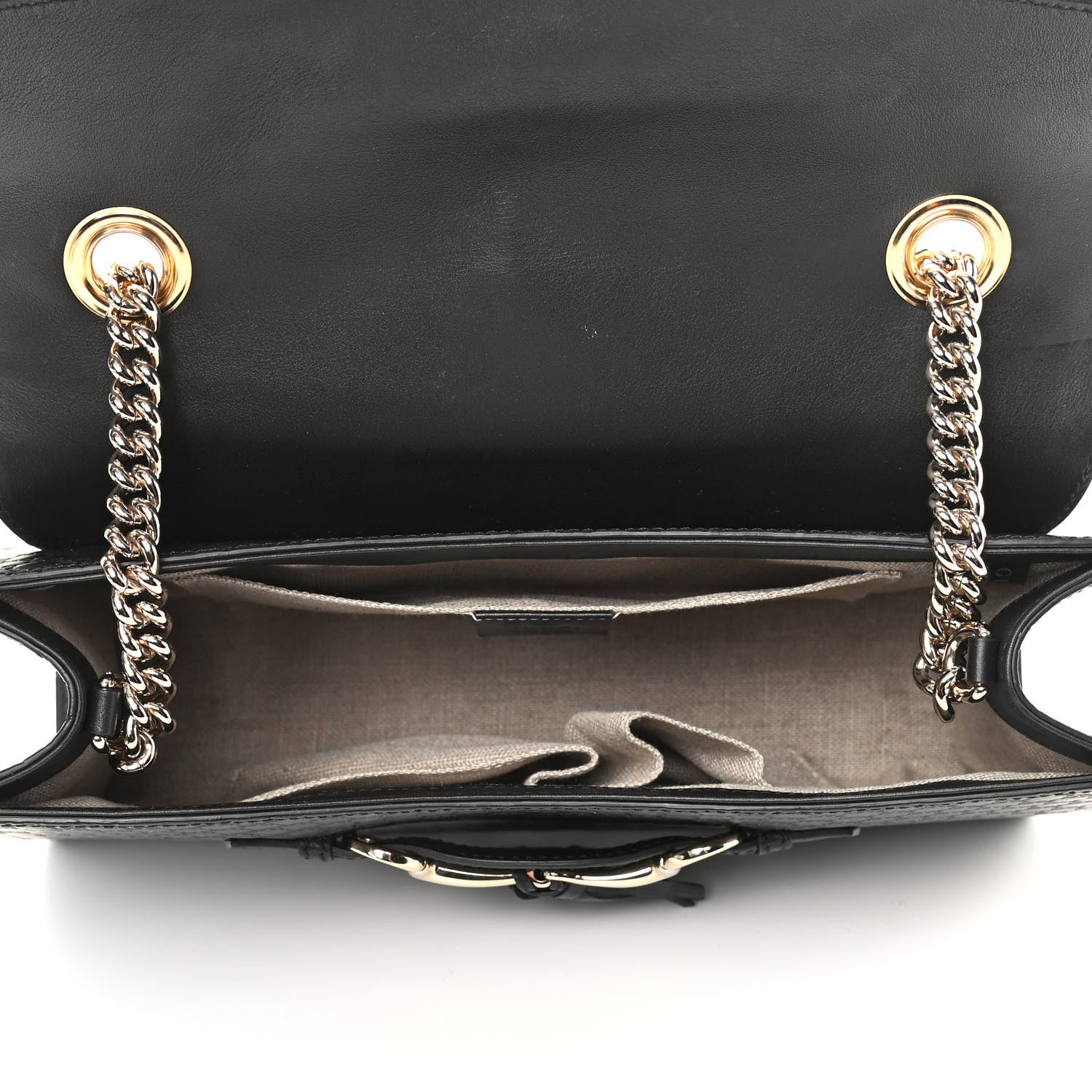 Gucci Microguccissima Medium Emily Chain Shoulder Bag Black 5 of 9
