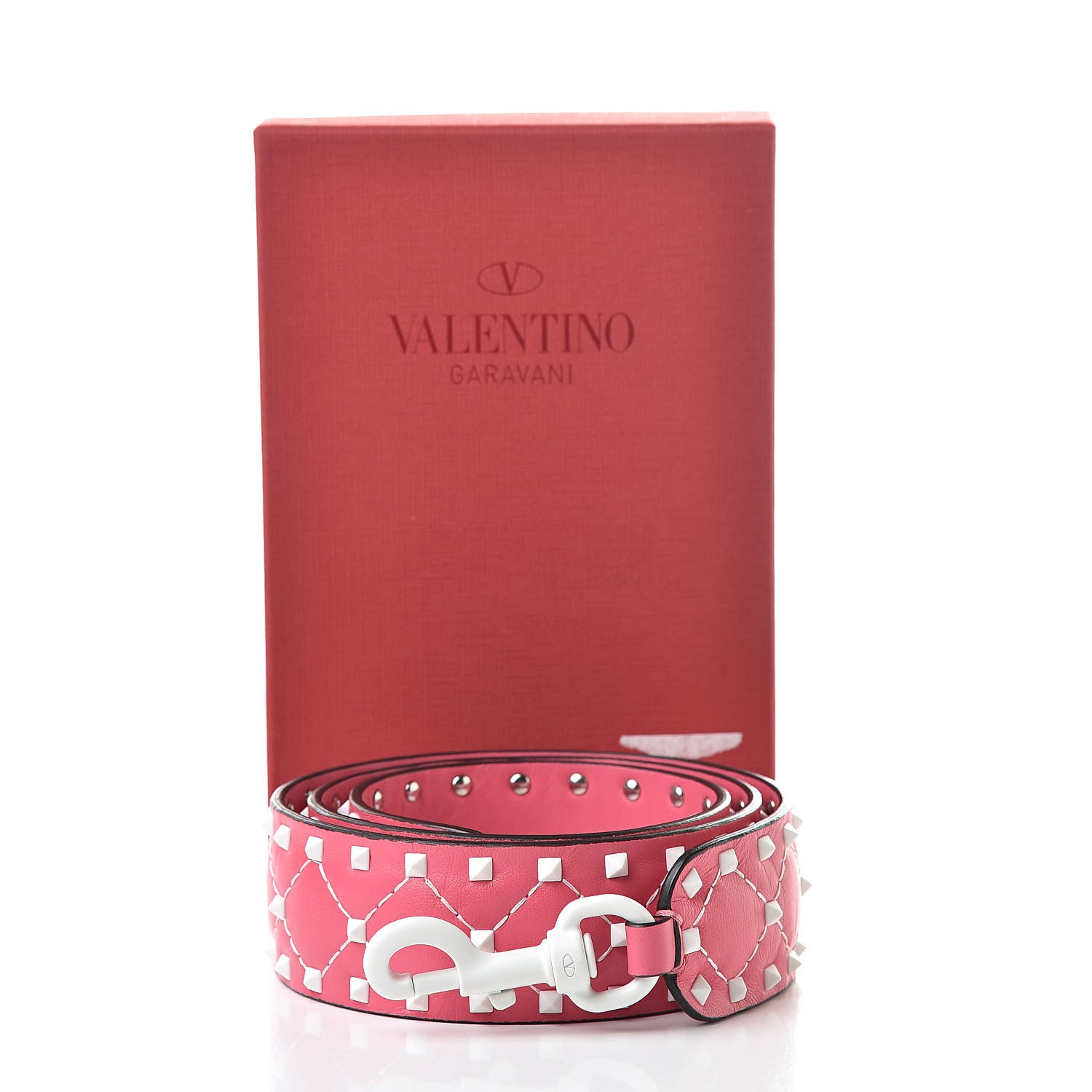 Valentino Garavani Lambskin Free Rockstud Spike Shoulder Strap Shadow Pink 7 of 7