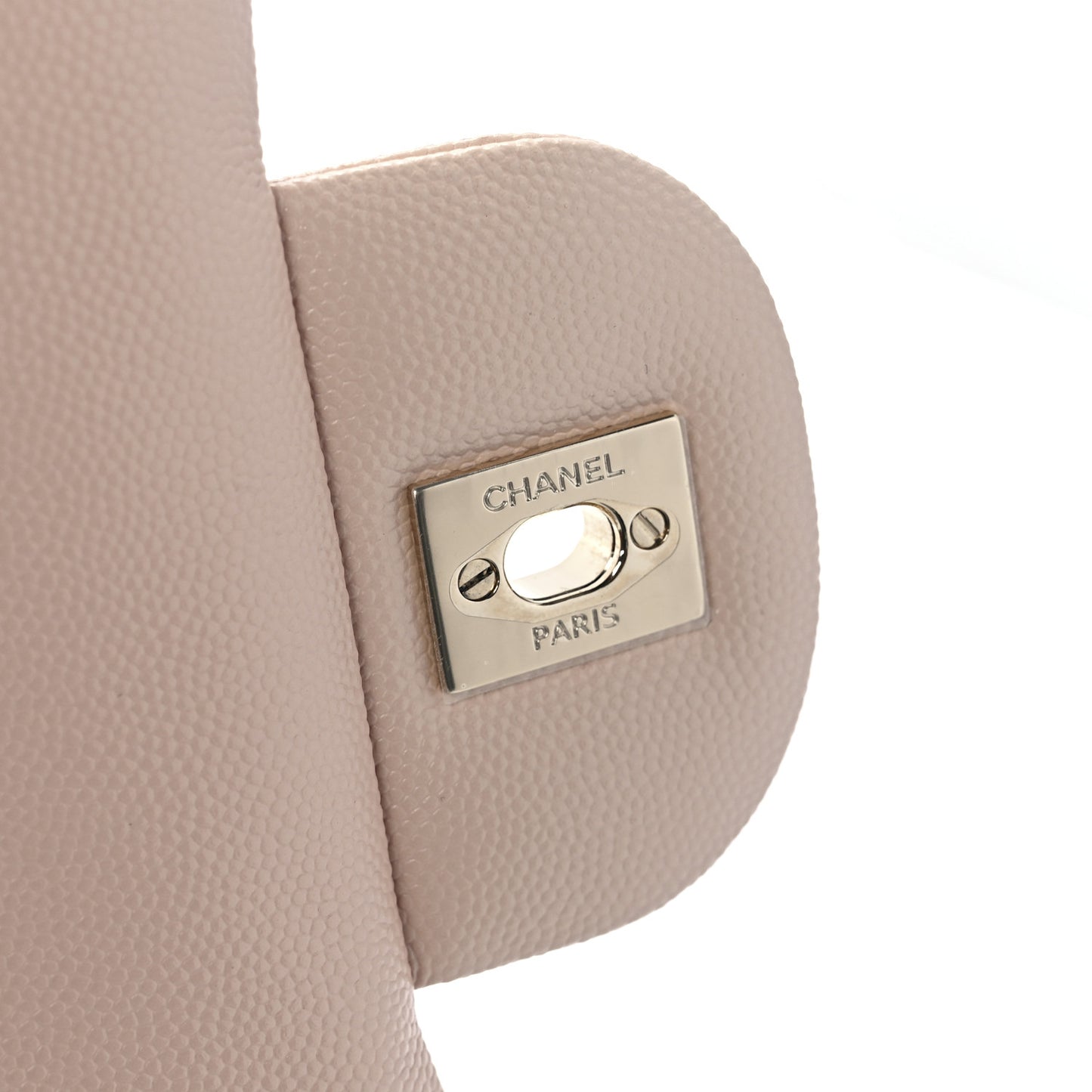 Caviar Quilted Maxi Double Flap Beige