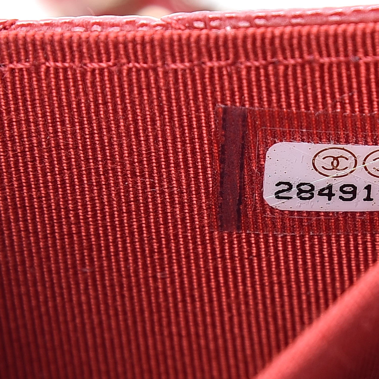 Chanel Caviar Quilted Flap Card Holder On Chain Red 8 of 10