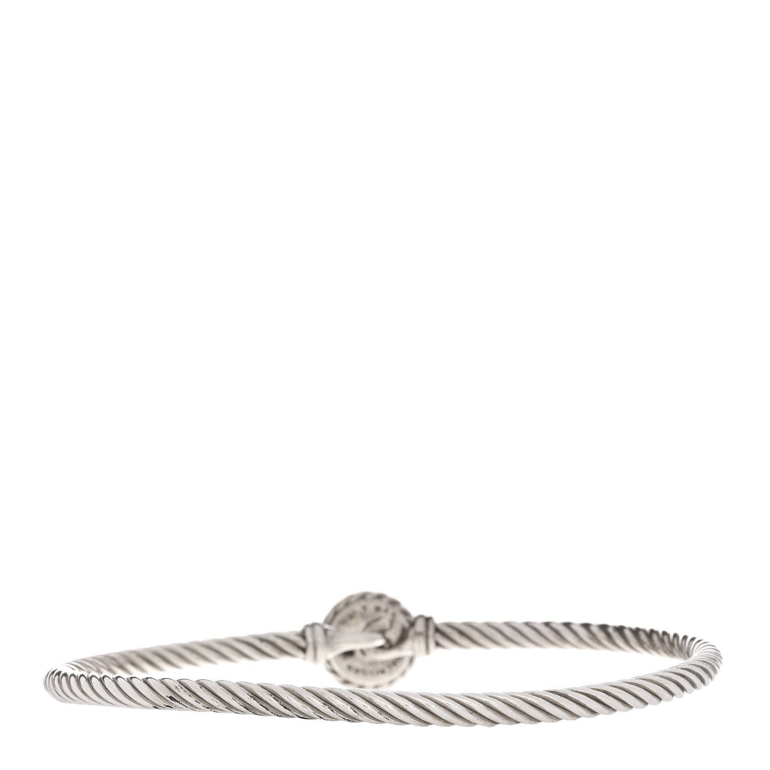 David Yurman Sterling Silver 18K Yellow Gold 3mm Chatelaine Bracelet 2 of 3