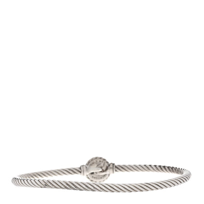 David Yurman Sterling Silver 18K Yellow Gold 3mm Chatelaine Bracelet 2 of 3