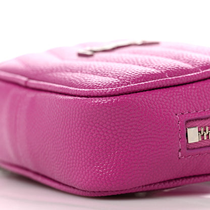 Saint Laurent Grain De Poudre Matelasse Monogram Baby Lou Camera Bag Electric Fuxia 9 of 10