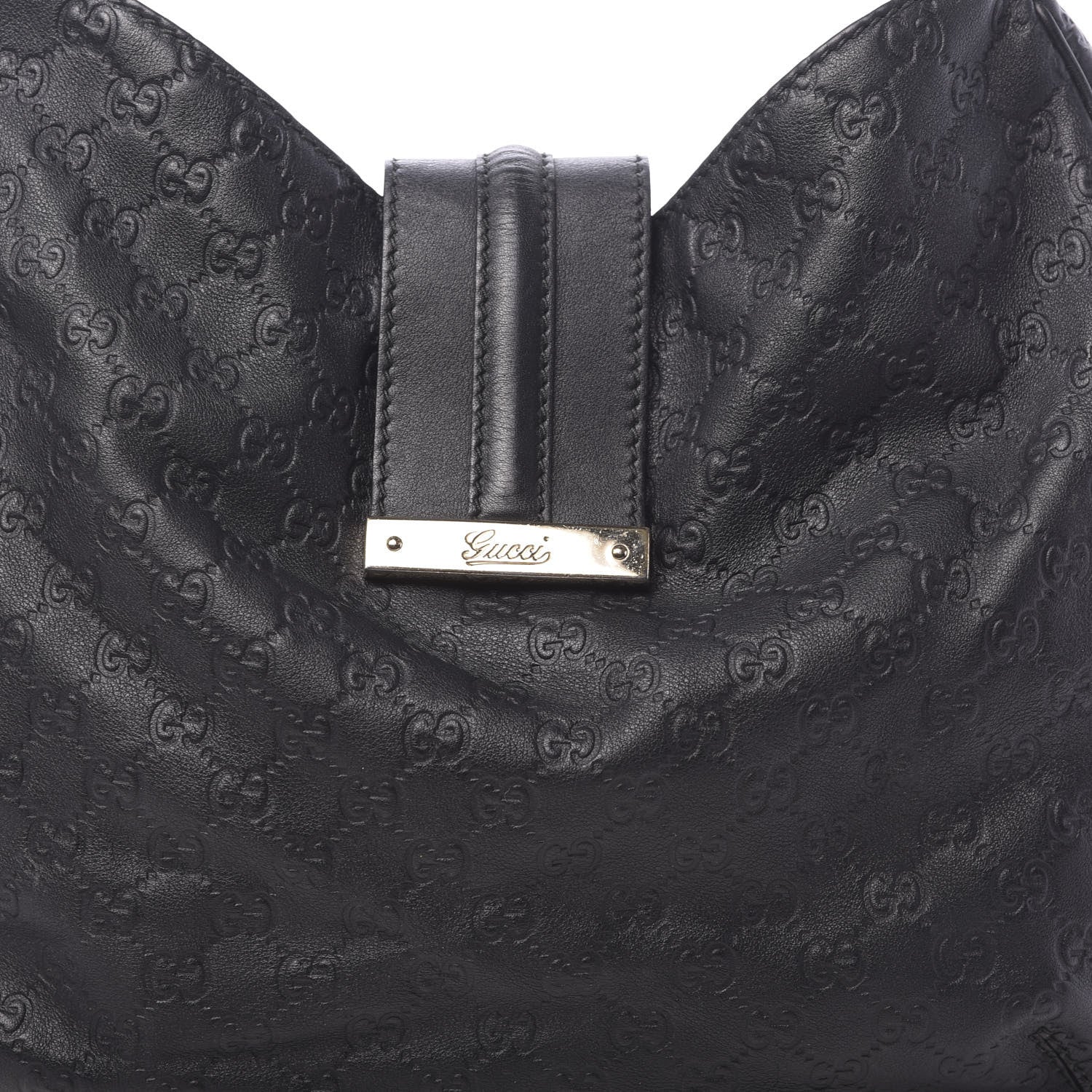 Gucci Guccissima Large New Ladies Web Hobo Black 13 of 15