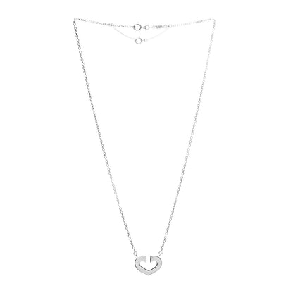Cartier 18K White Gold Medium Hearts and Symbols Necklace 3 of 6