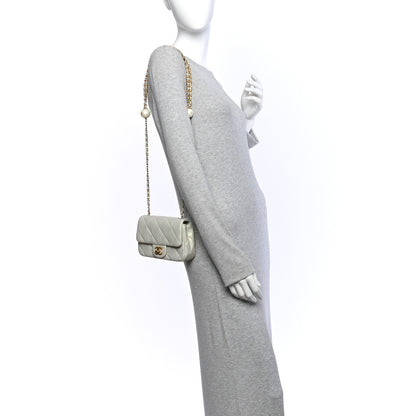 Chanel Pearly Lambskin Pearl Quilted Mini Flap Ivory 2 of 12