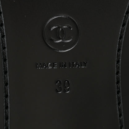 Chanel Calfskin Crystal Slingback Loafers 39 Black 7 of 9