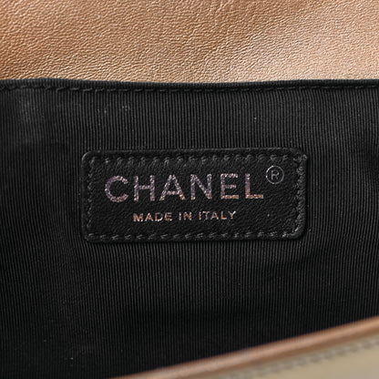 Chanel Metallic Patent Calfskin Quilted Medium Boy Flap Gold 6 of 26