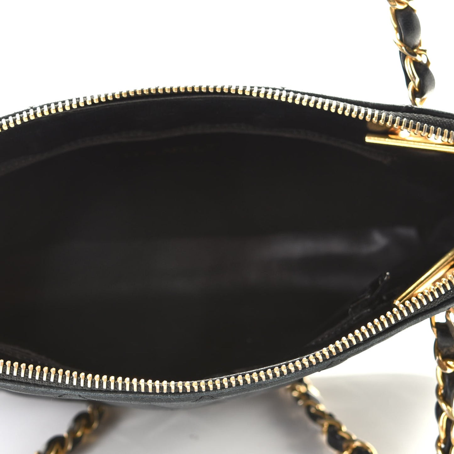 Lambskin Quilted Shoulder Bag Navy Blue