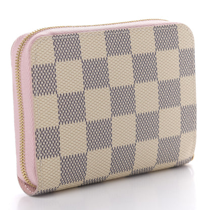 Louis Vuitton Damier Azur Zippy Coin Purse Rose Ballerine 3 of 7