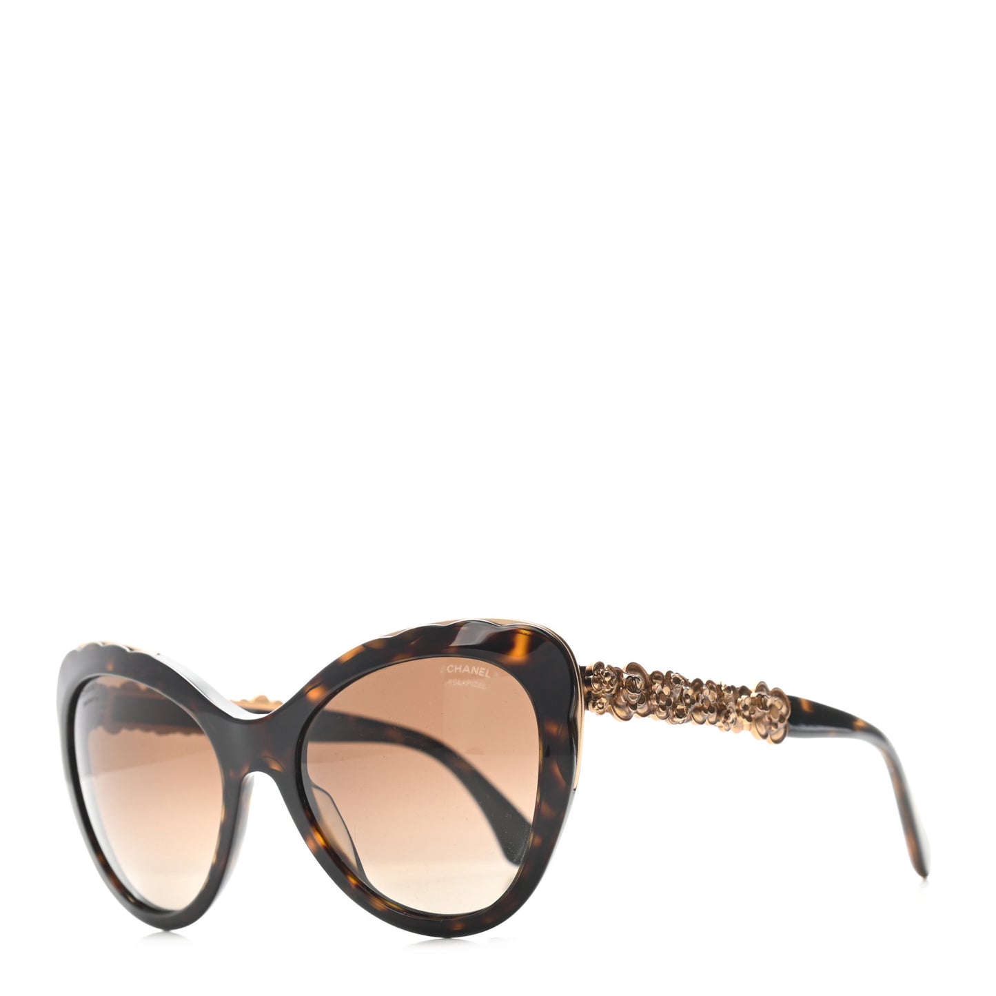 Acetate Bijou Cat Eye Polarized Sunglasses 5354 Tortoise