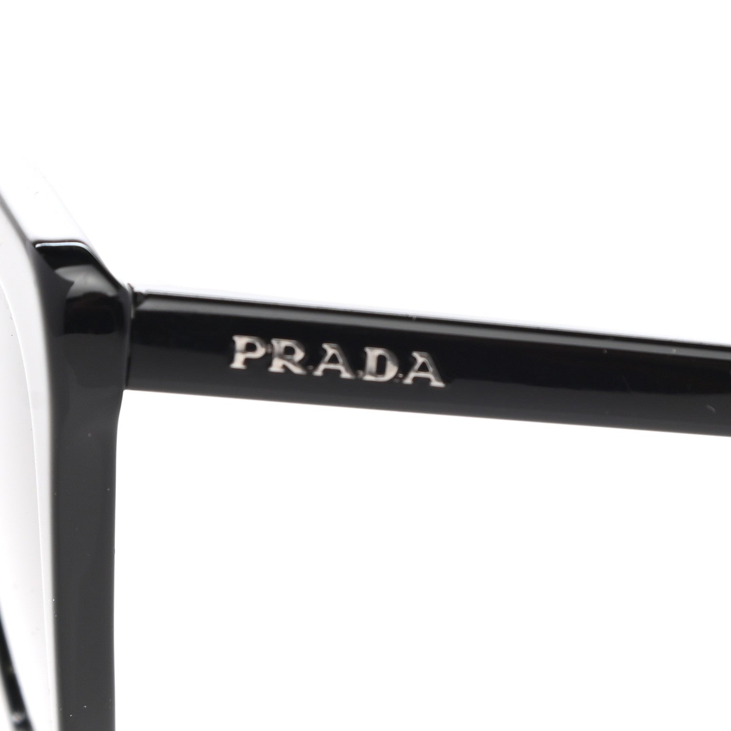 Prada Acetate Cat Eye Sunglasses SPR 01V Black 5 of 8