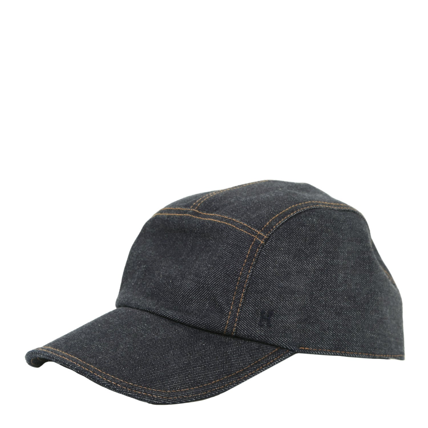 Hermes Denim Embroidered Nevada Cap 58 Indigo 1 of 5