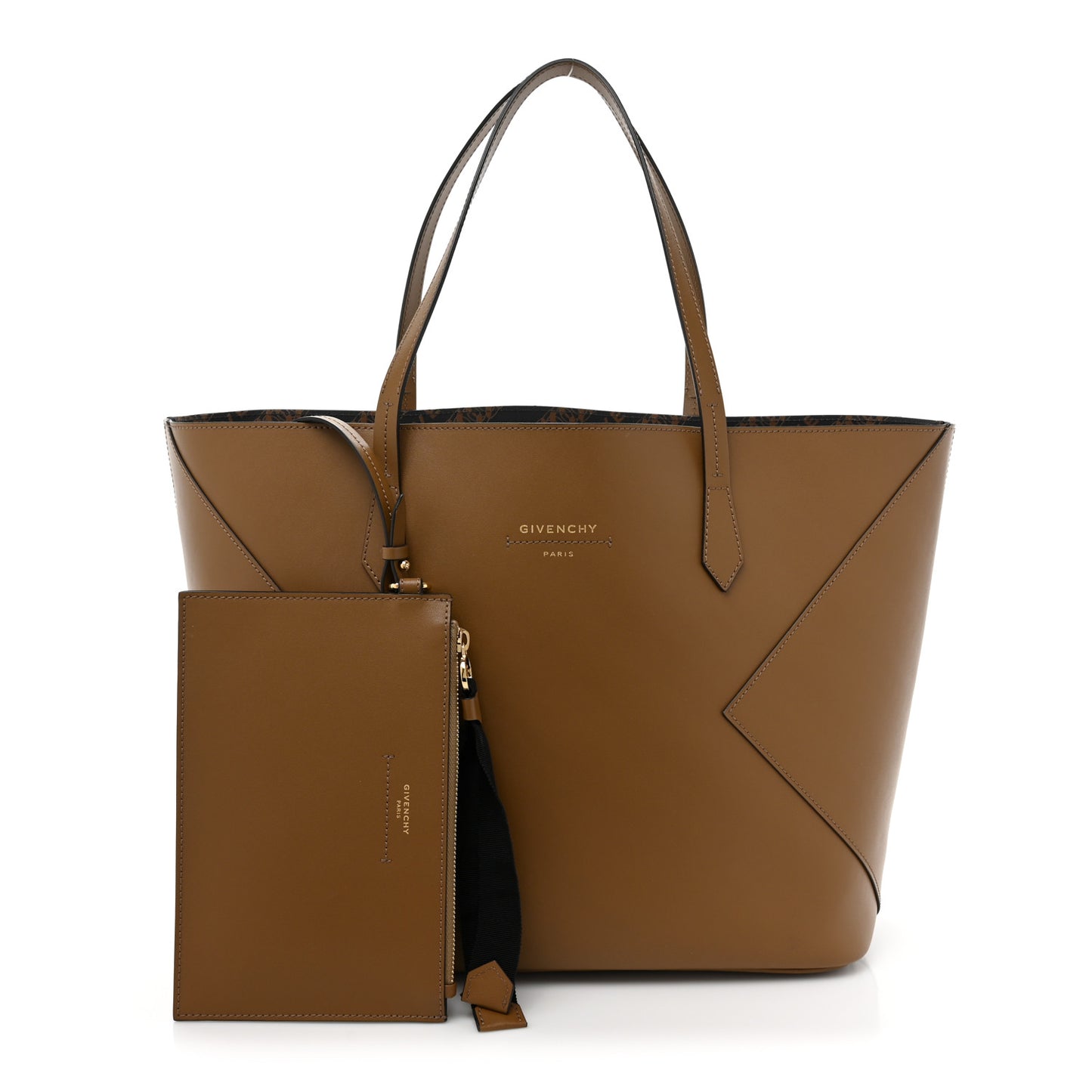 Smooth Calfskin Wing Shopper Tote Military Green