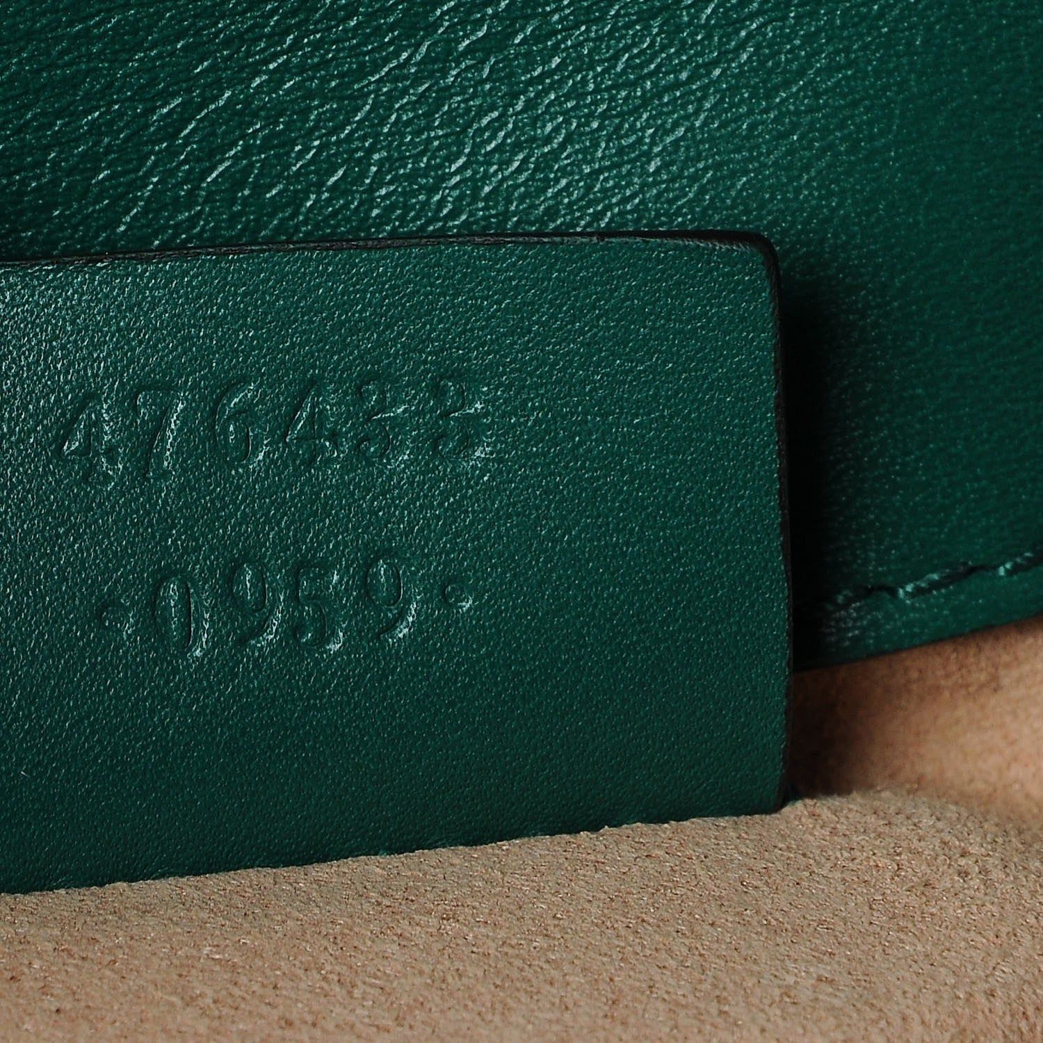 Gucci Calfskin Matelasse Super Mini GG Marmont Shoulder Bag Emerald Green 7 of 8