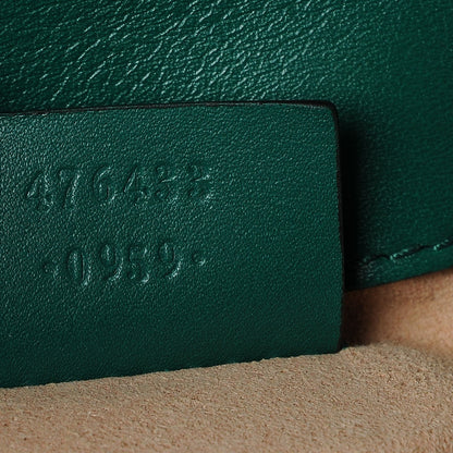 Gucci Calfskin Matelasse Super Mini GG Marmont Shoulder Bag Emerald Green 7 of 8