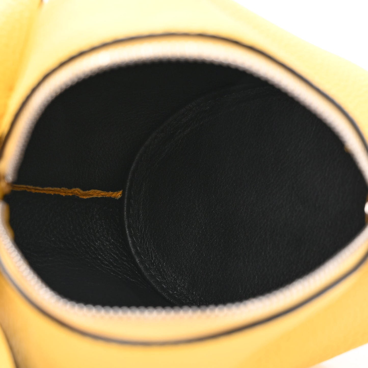 Calfskin Shearling Mini Bunny Crossbody Bag Yellow