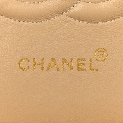 Chanel Lambskin Quilted Medium Double Flap Beige 6 of 17