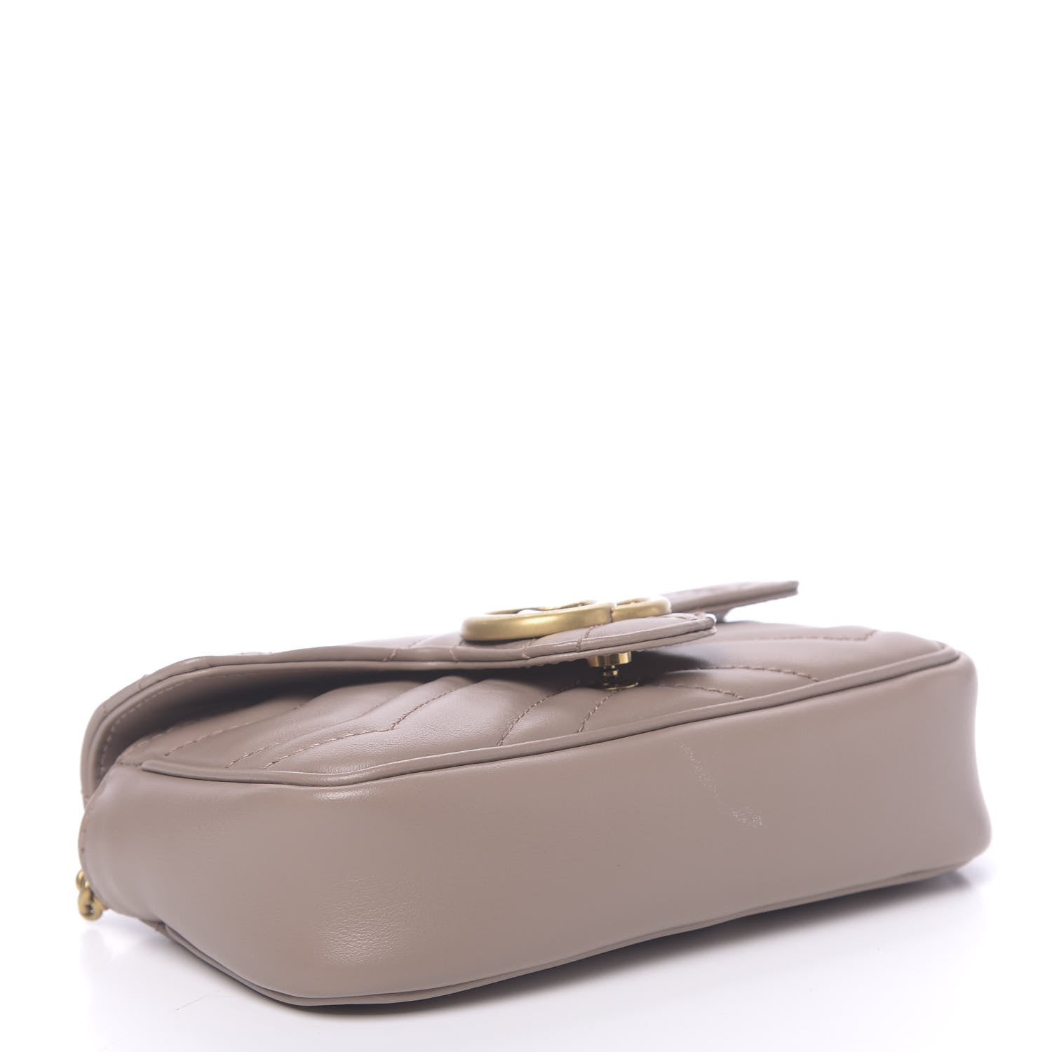 Gucci Calfskin Matelasse Super Mini GG Marmont Shoulder Bag Porcelain Rose 3 of 10