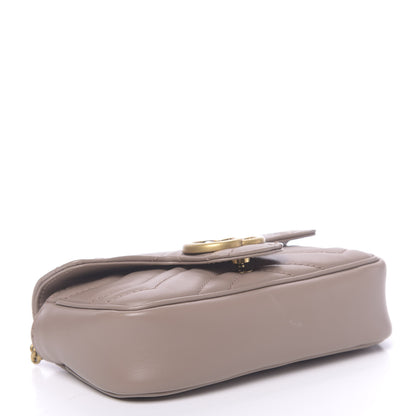Gucci Calfskin Matelasse Super Mini GG Marmont Shoulder Bag Porcelain Rose 3 of 10