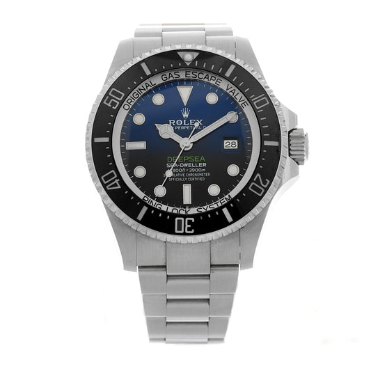 Stainless Steel 44mm Oyster Perpetual Date Sea-Dweller Deepsea James Cameron Watch Blue 126660