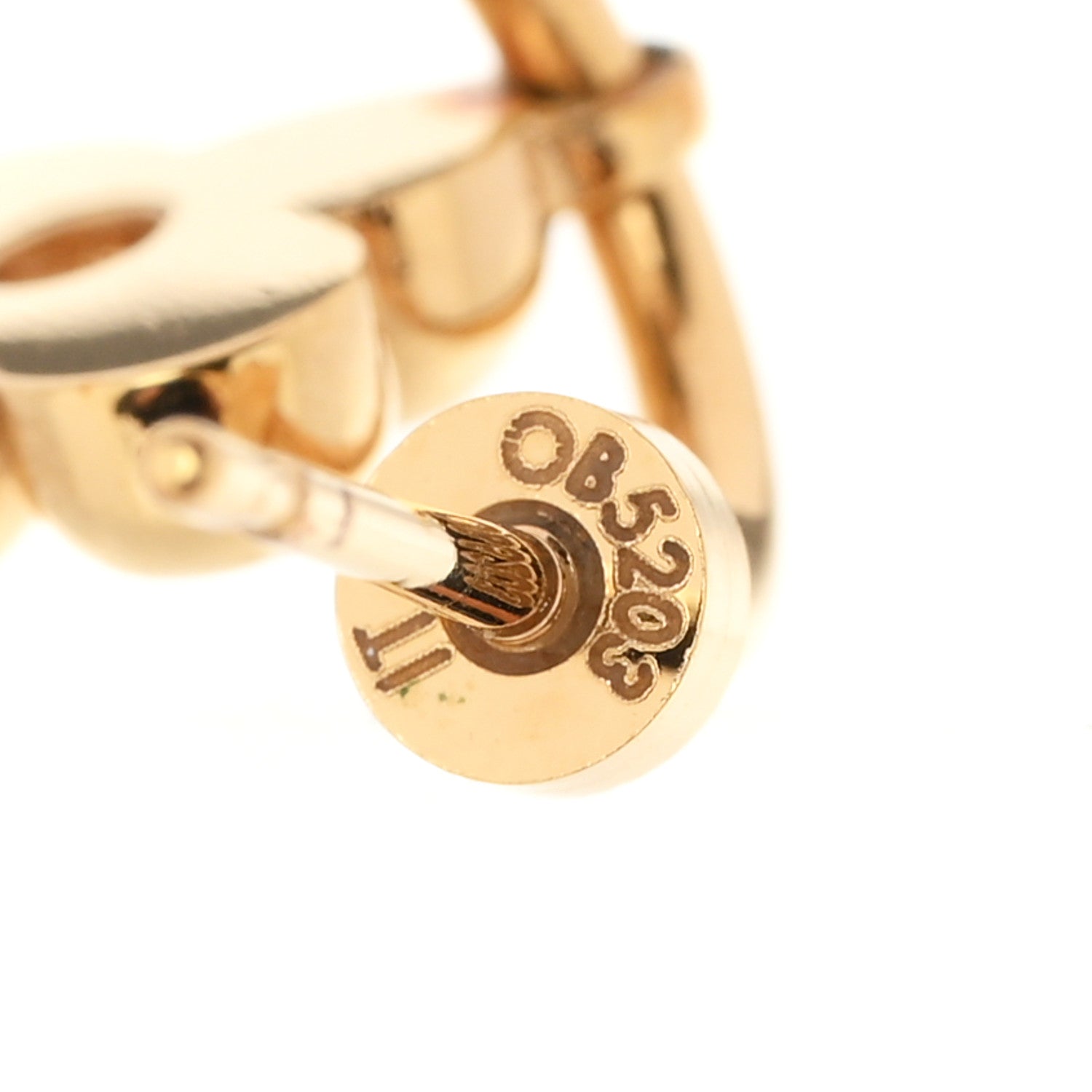 Louis Vuitton Brass Blooming Earrings Gold 4 of 5