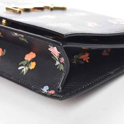 Saint Laurent Calfskin Prairie Flower Printed Small Monogram Clutch Black Multicolor 13 of 13