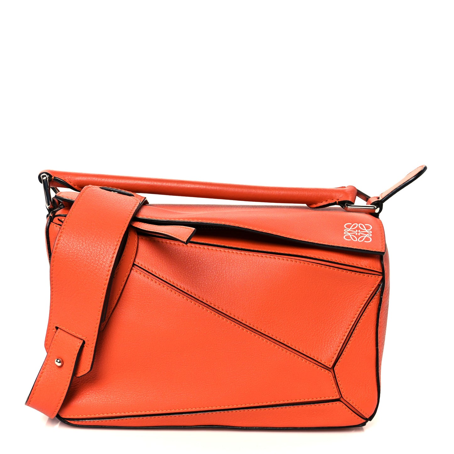 Calfskin Small Puzzle Bag Orange